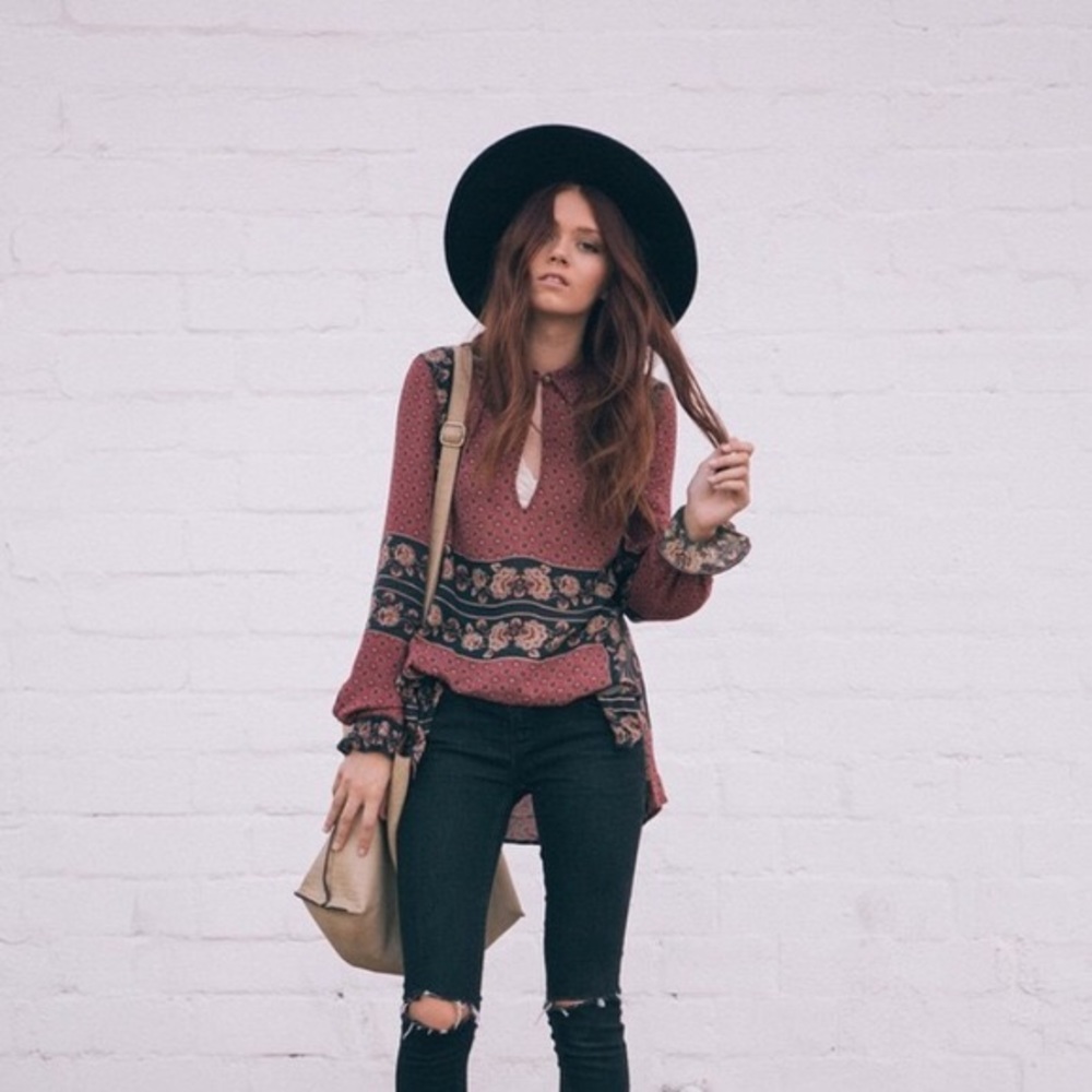 Changing Times Floral Print Tunic